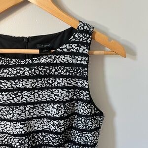 Black animal print Ann Taylor (Size 0) sheath dress. Excellent condition.